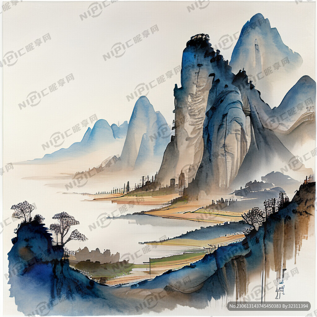 中国风 中国画 山水  意境