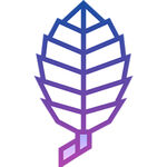 渐变色彩折纸叶子