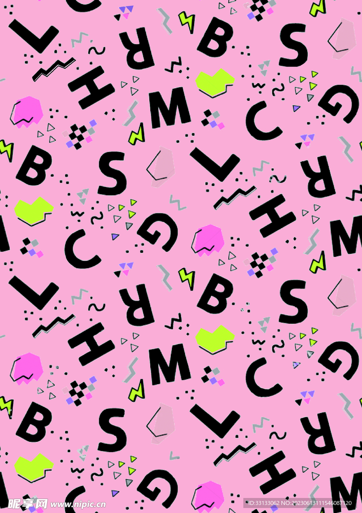 字母色块
