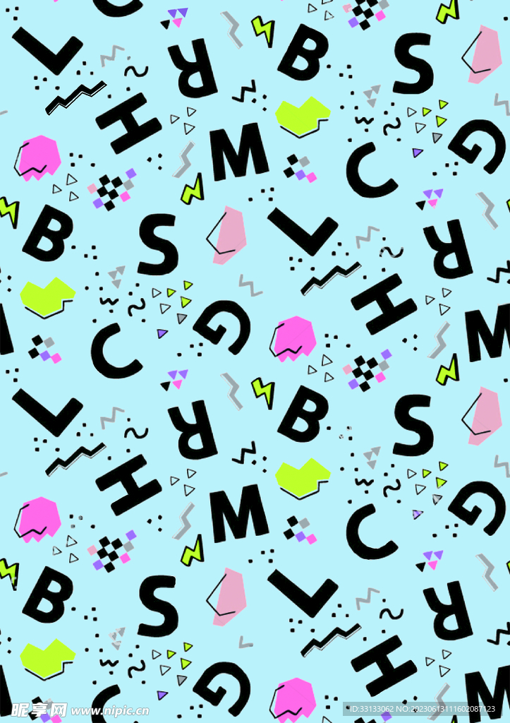 字母色块