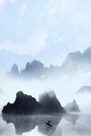 中国风山水画背景