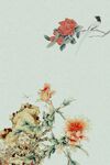 中国风花背景