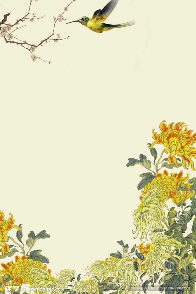 花背景元素