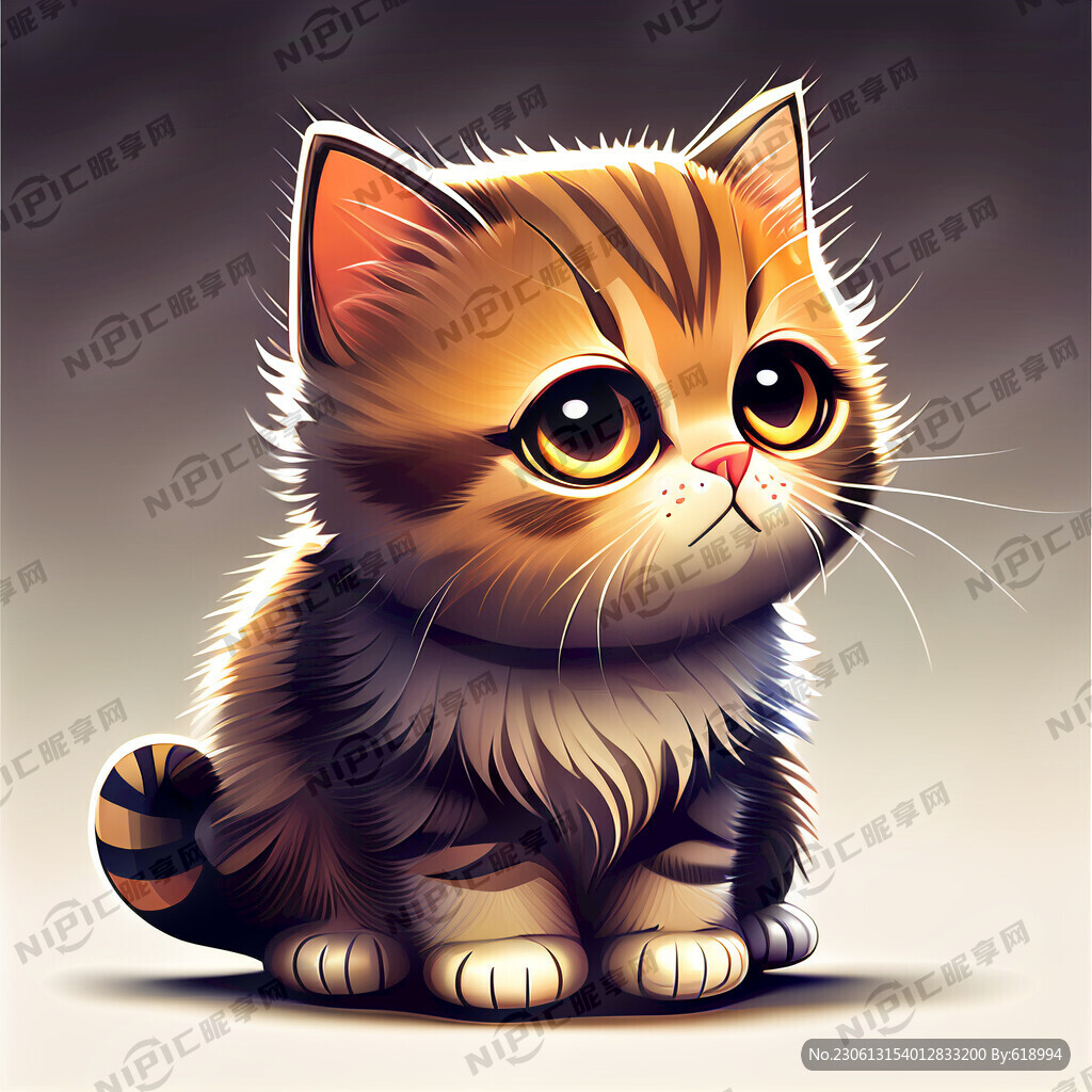 矢量可爱卡通猫咪