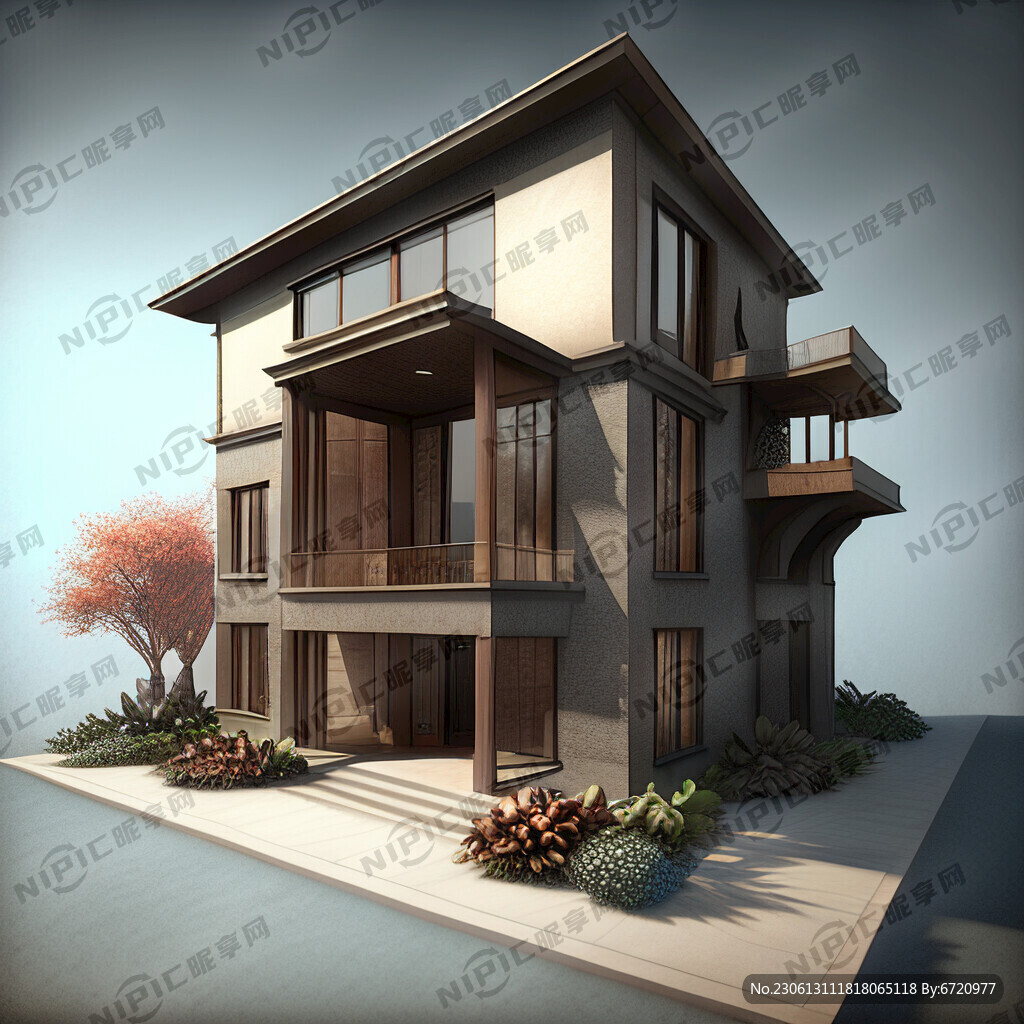 AI创作图别墅效果图nipic.com-昵图网
