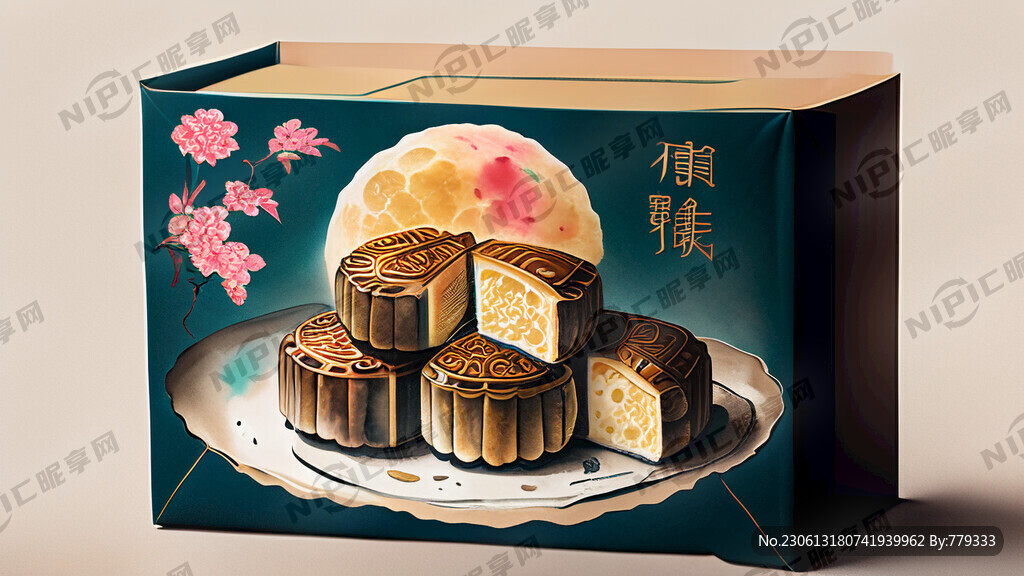 月饼包装 感恩 中国风 国潮