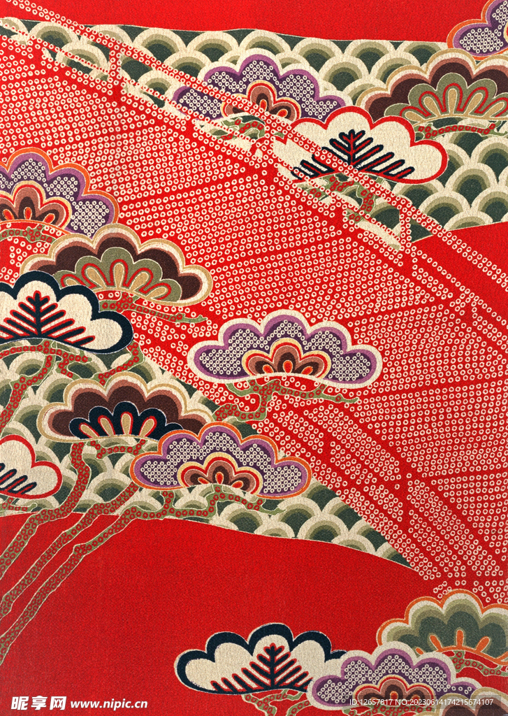 日式小花花纹