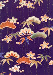 日式小花花纹染织艺术