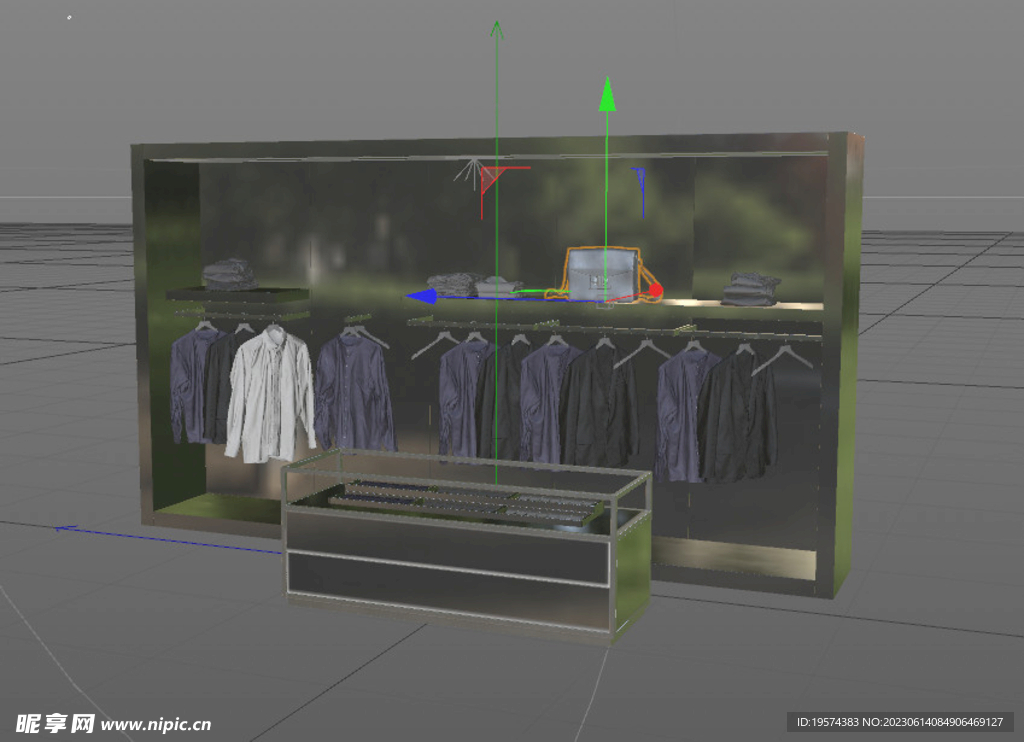 C4D模型 衣橱