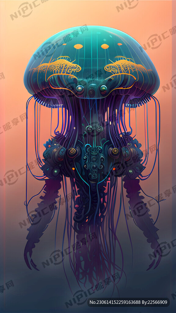 水母 赛博朋克 机械
