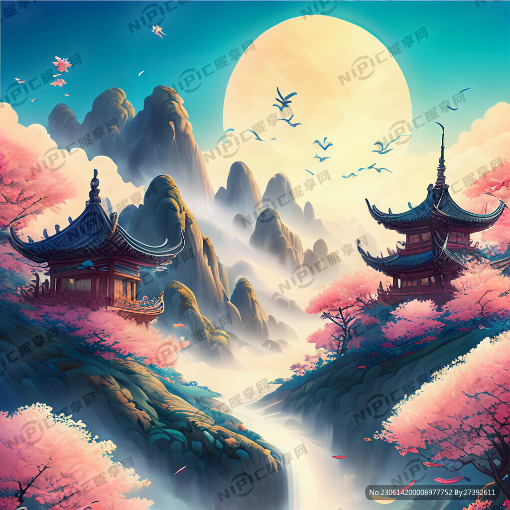 游戏梦幻唯美新中式风景 超高清
