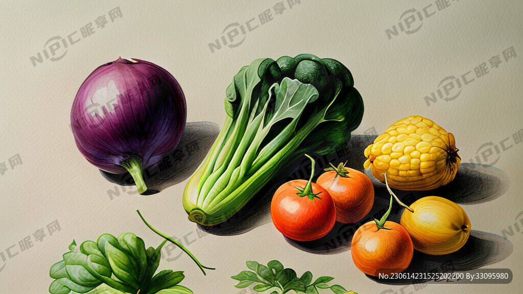 水果蔬菜手绘