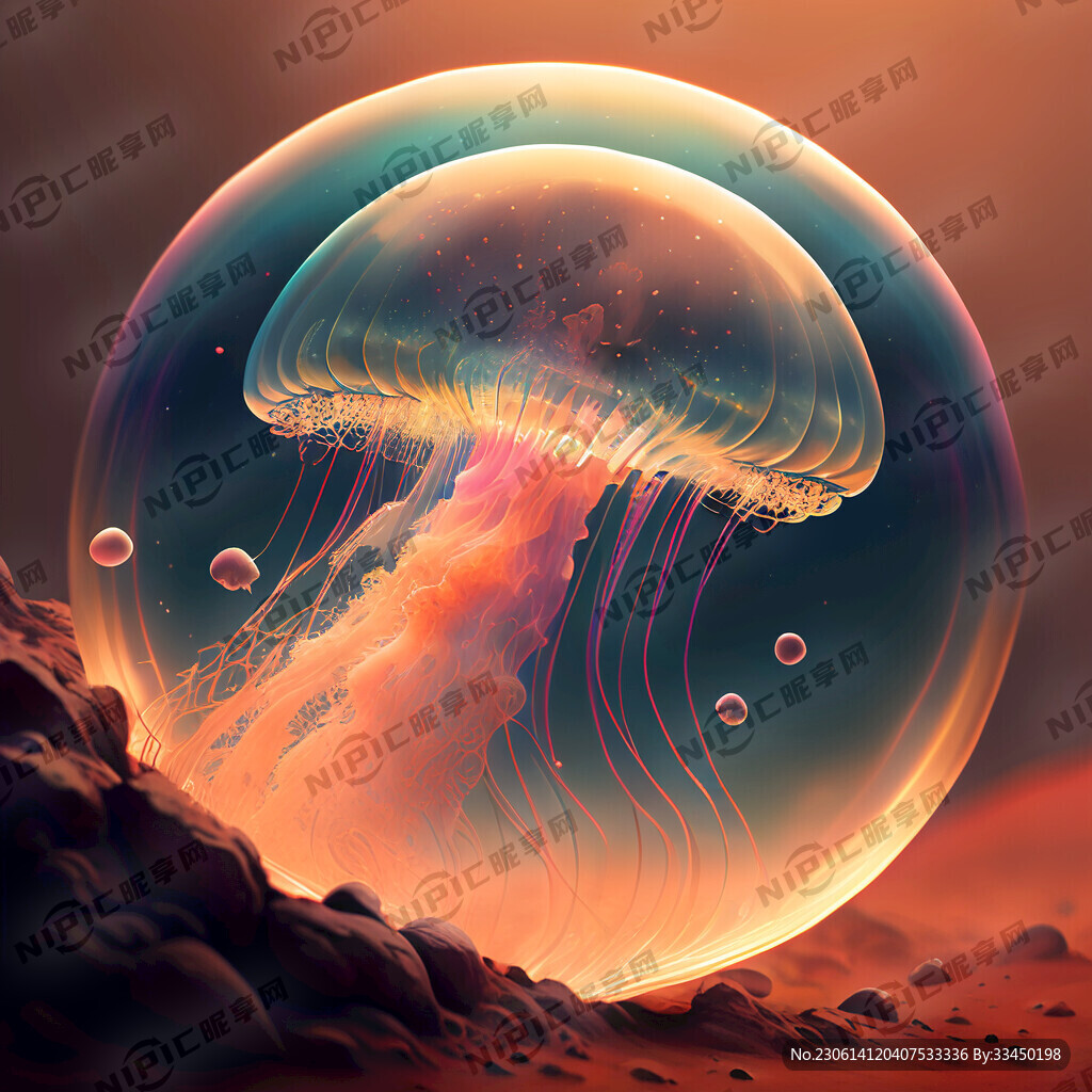 水母撞火星 泡泡 梦幻 科幻