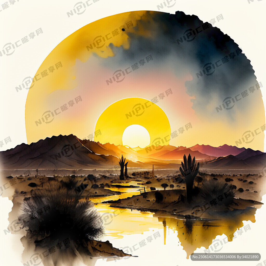 超大广角 俯视视角 大漠孤烟直