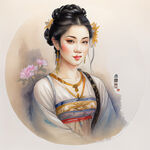 美女，仙气，中国风，美丽的，古典美女，游戏角色
