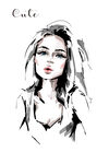 插画美女 