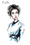 插画美女 