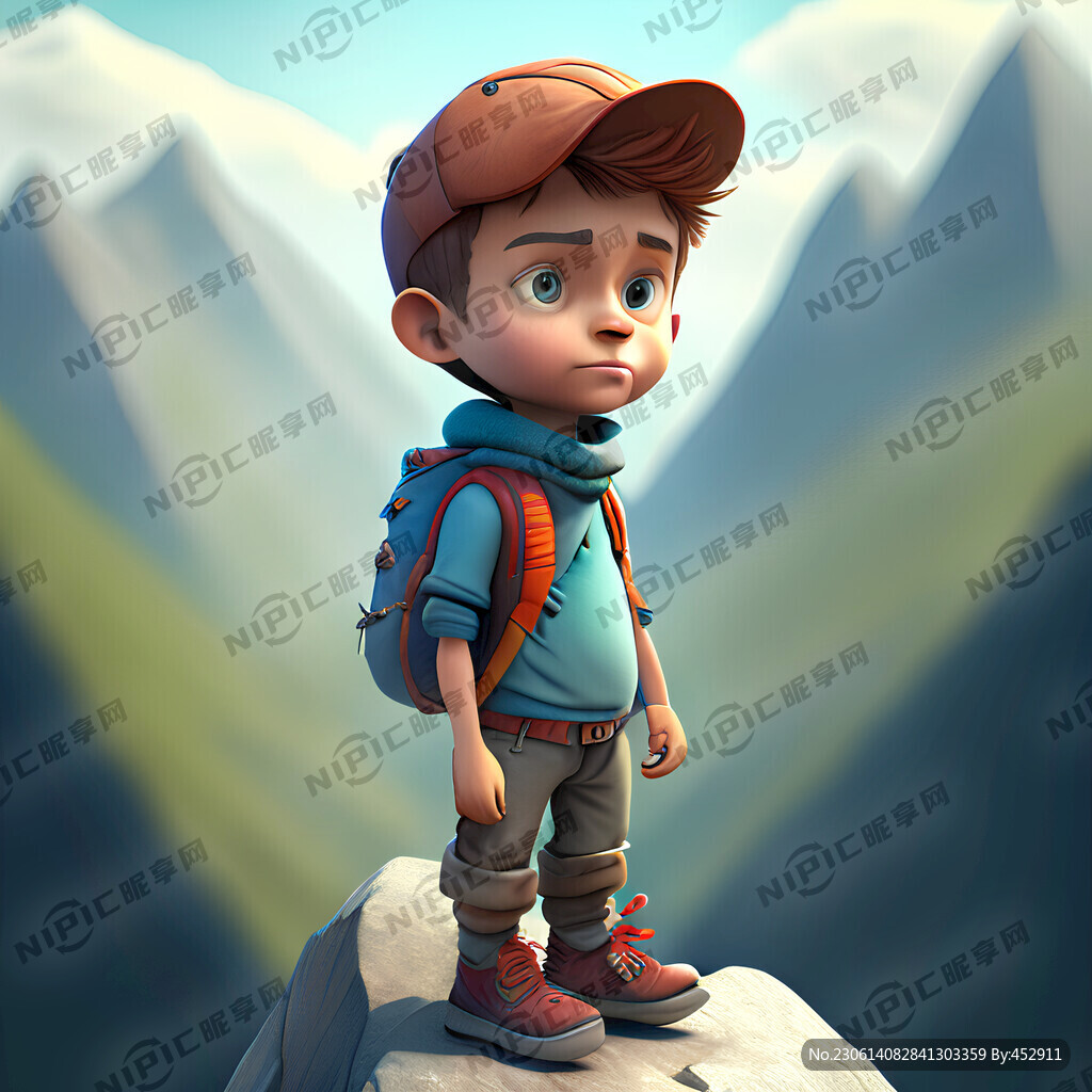 登山男孩 卡通人物 二次元