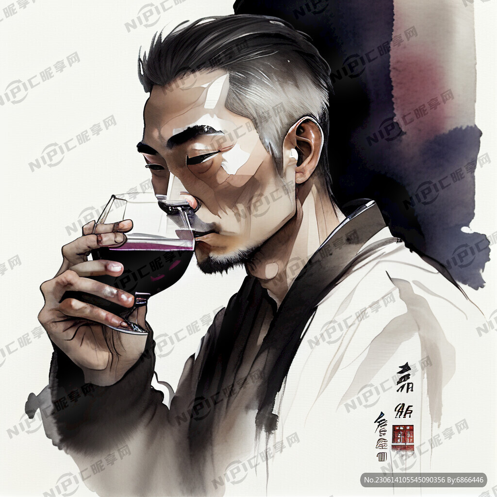 男人喝白酒