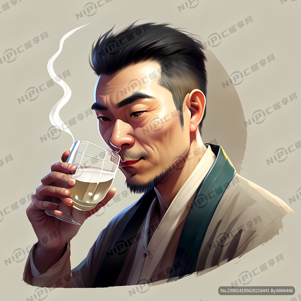 男人喝白酒