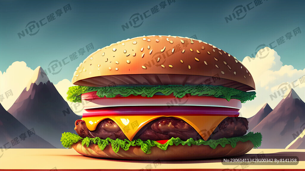 汉堡图片背景