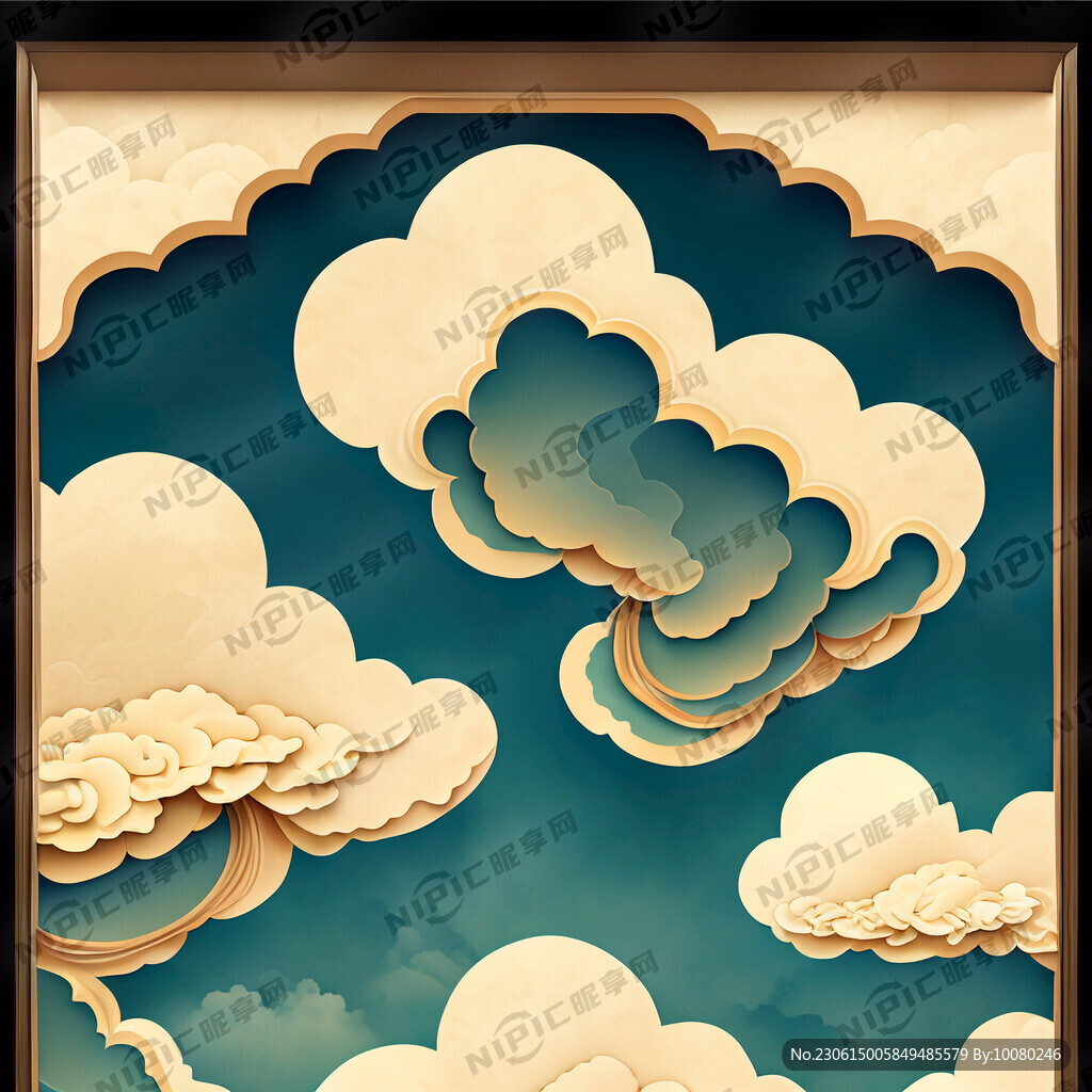 中国风祥云墙纸 古风祥云