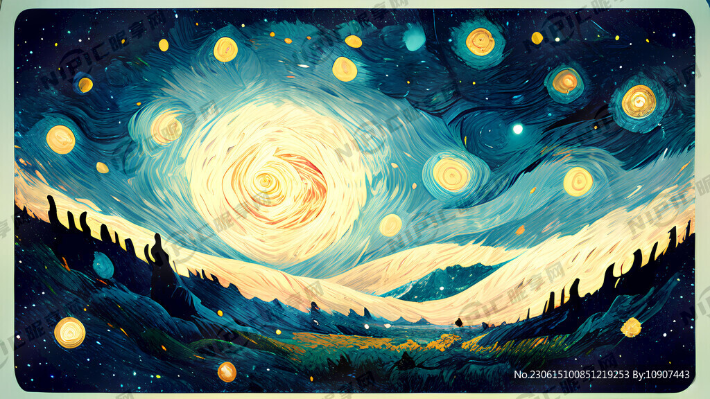 梵高星空电影胶片