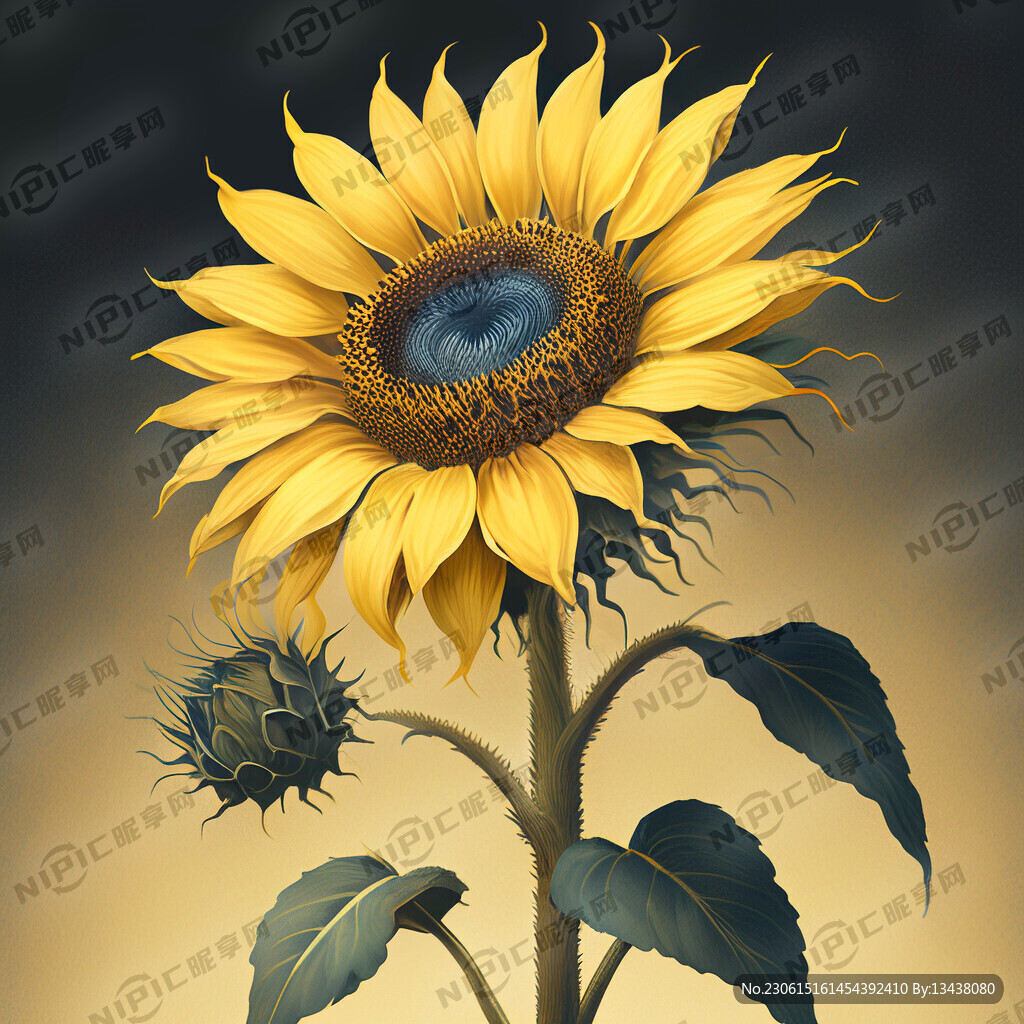 AI创作图向日葵nipic.com-昵图网