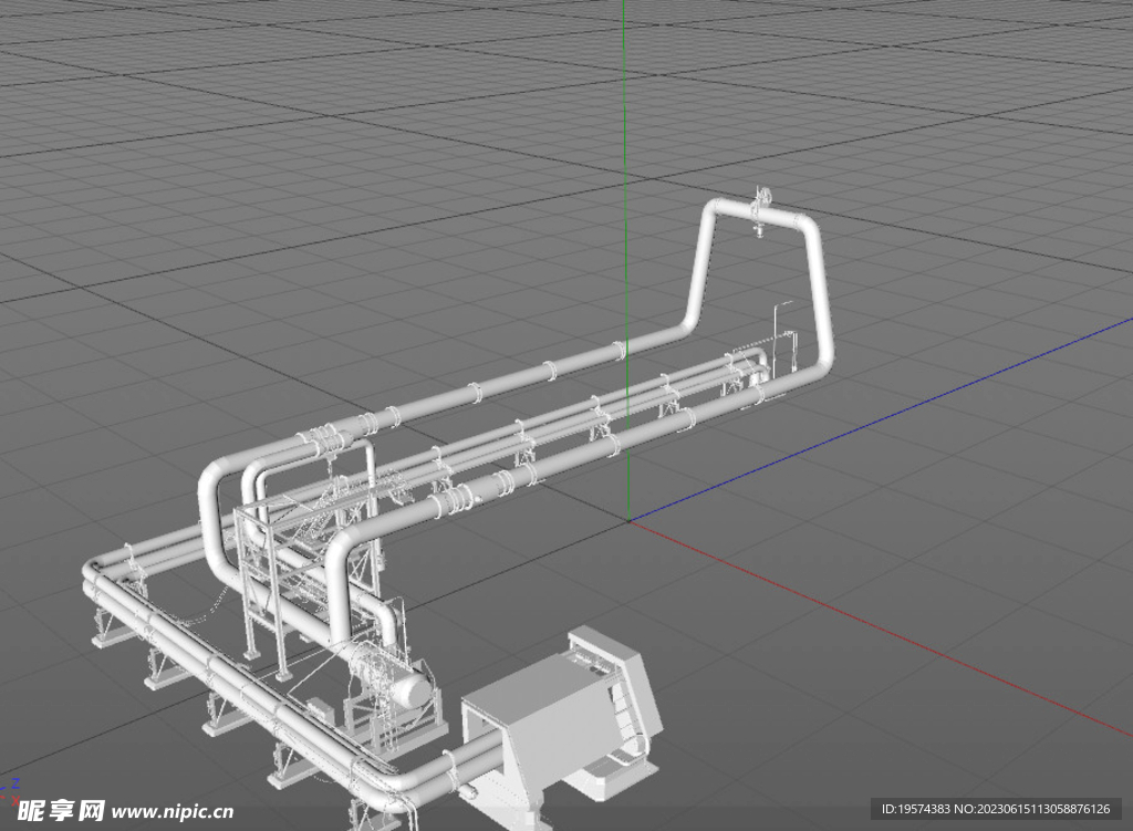  C4D模型 工厂设备  