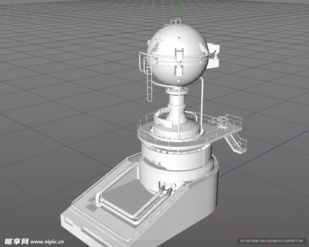  C4D模型 工厂设备 