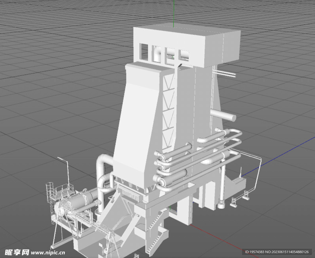  C4D模型 工厂设备 