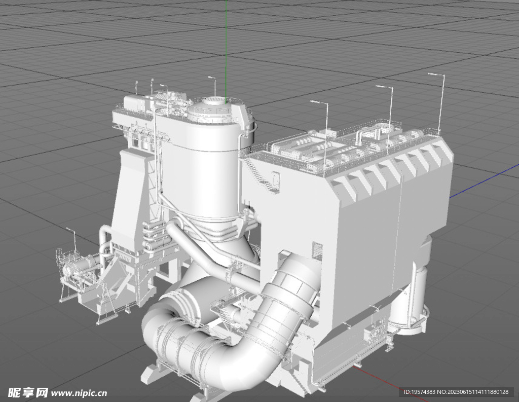  C4D模型 工厂