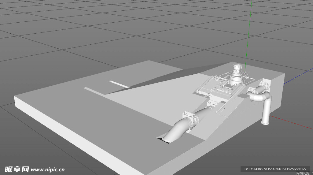  C4D模型 工厂设备  