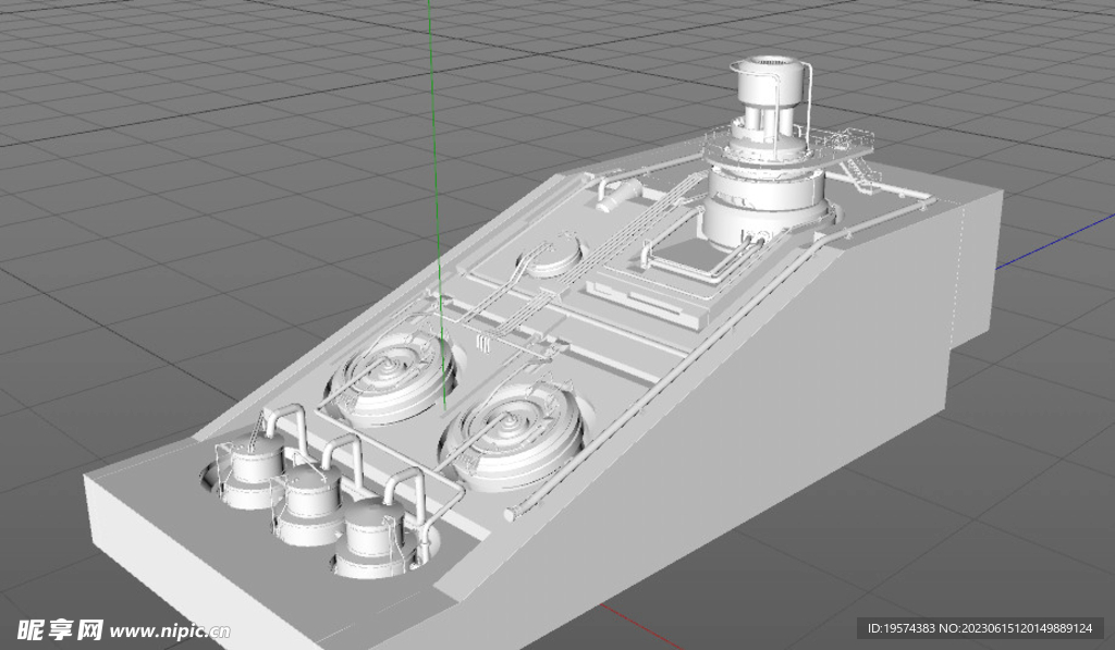  C4D模型 工厂设备  