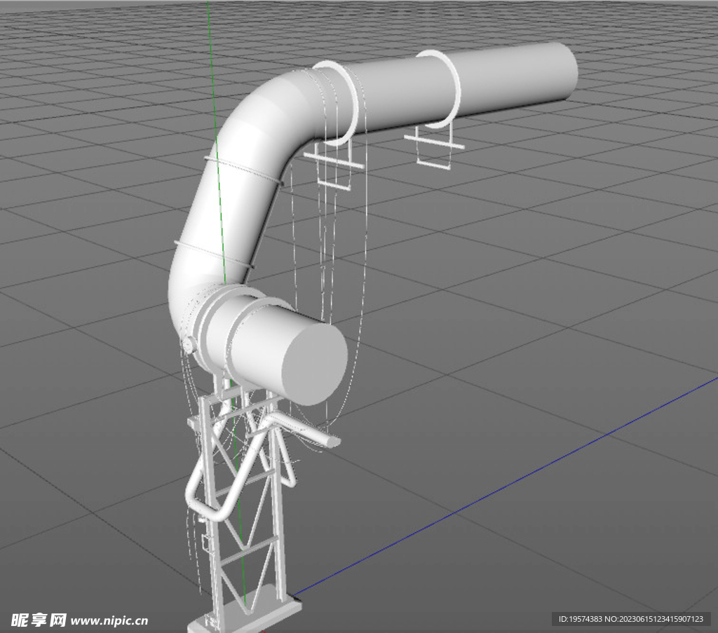  C4D模型 工厂设备  