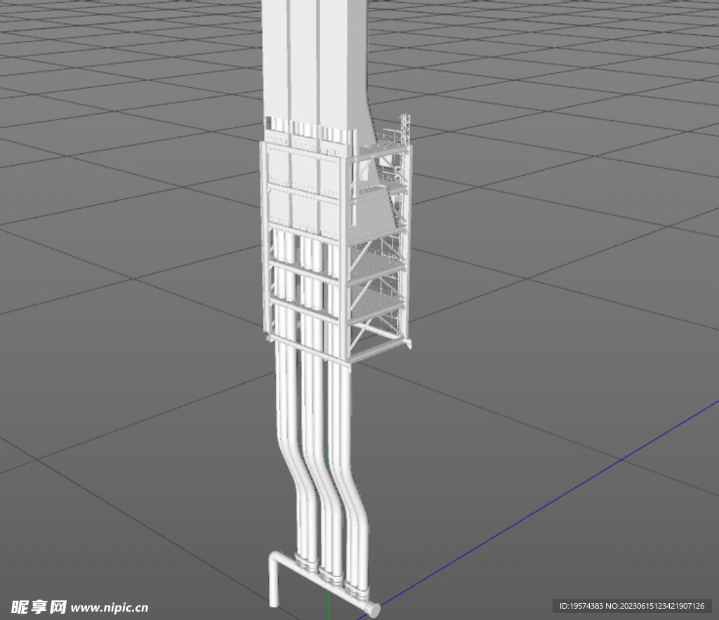  C4D模型 工厂设备  