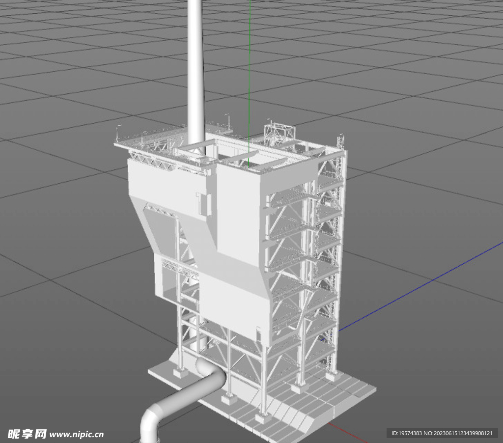  C4D模型 工厂设备 