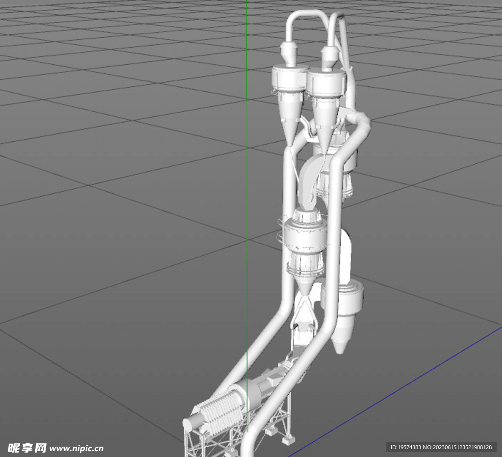  C4D模型 工厂设备 