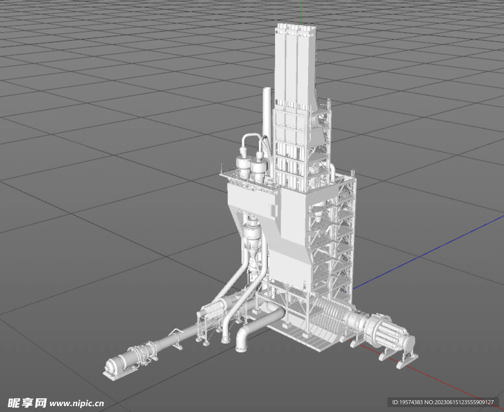 C4D模型 工厂设备  