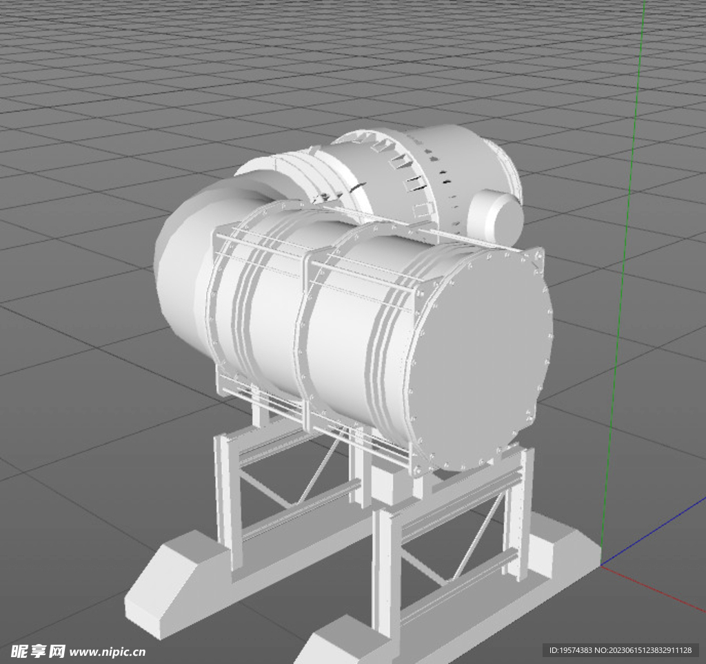 C4D模型 工厂设备 