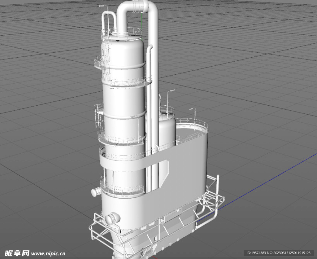 C4D模型 工厂设备 