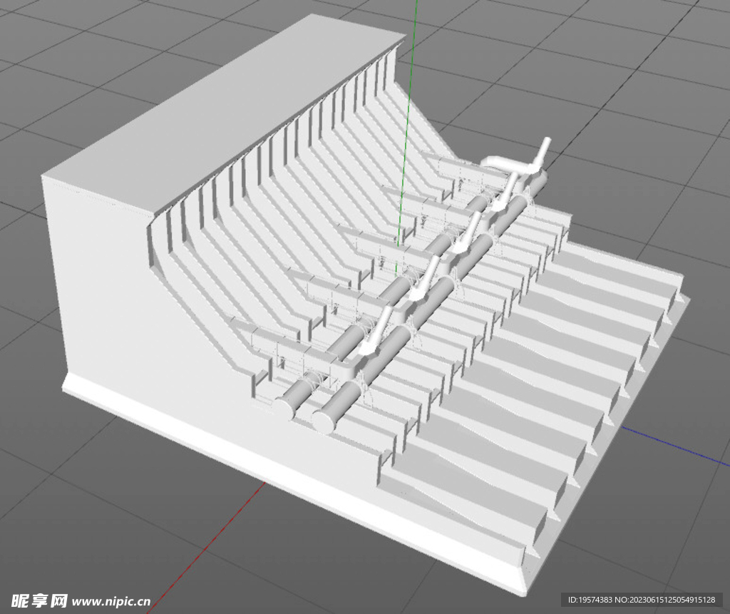 C4D模型 工厂设备 