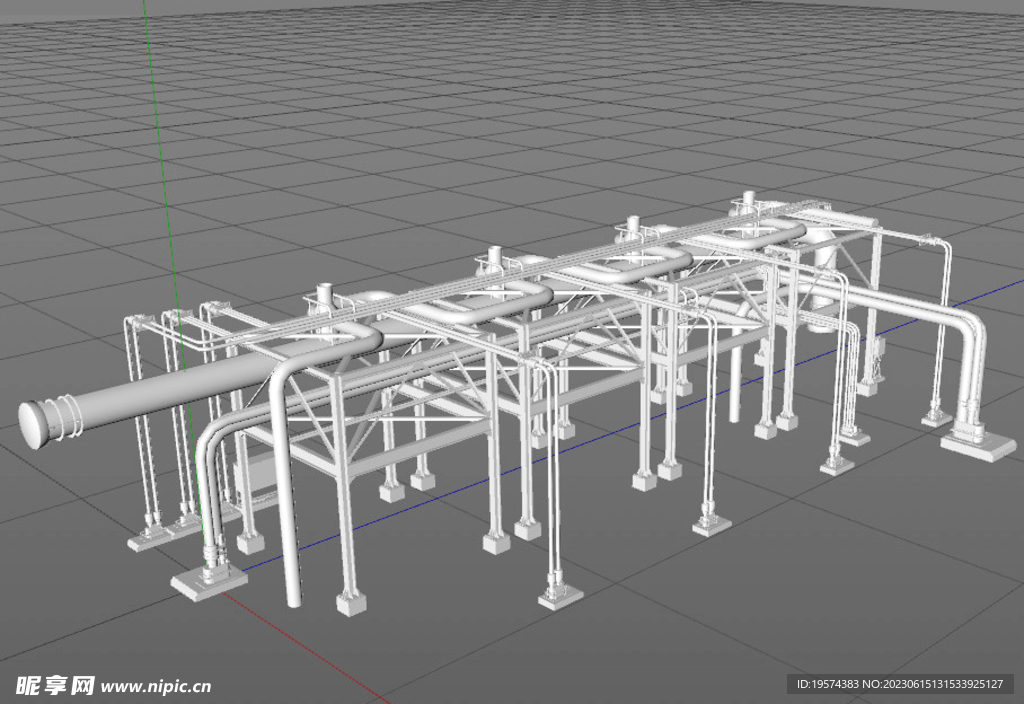C4D模型 工厂设备  