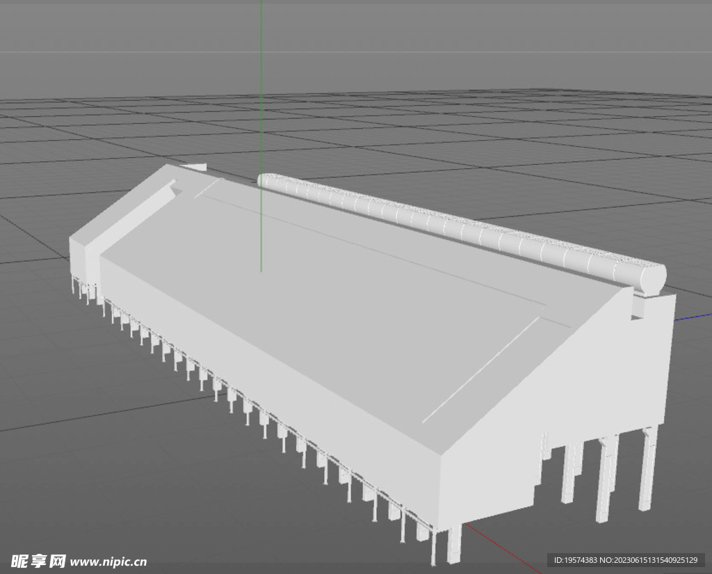 C4D模型 工厂设备  