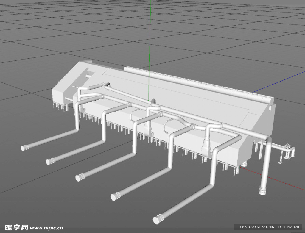 C4D模型 工厂设备 