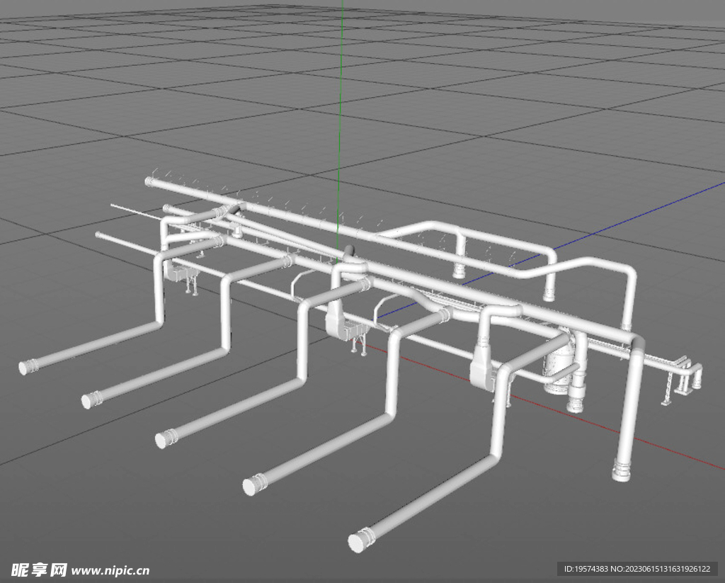 C4D模型 工厂设备 