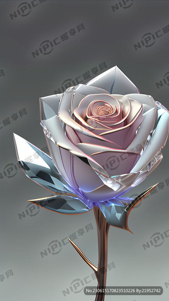 水晶玫瑰花