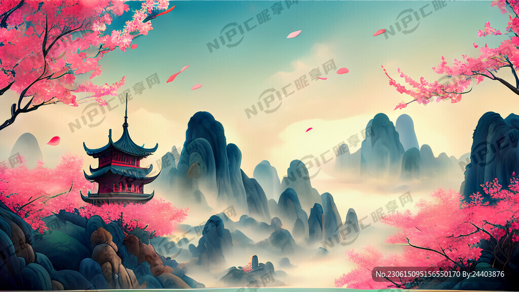 游戏梦幻唯美新中式风景 超高清
