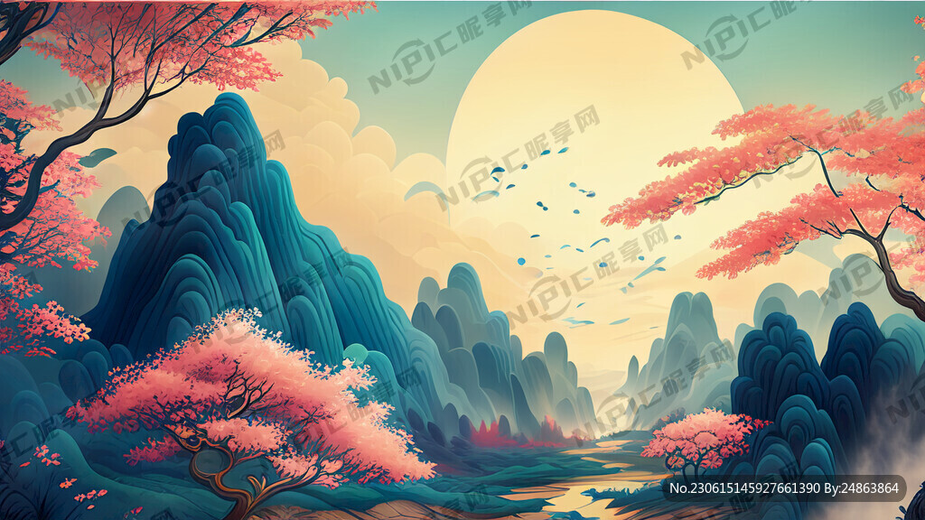 游戏梦幻唯美新中式风景 超高清