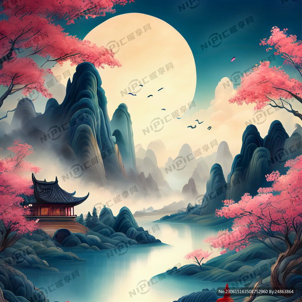 游戏梦幻唯美新中式风景 超高清